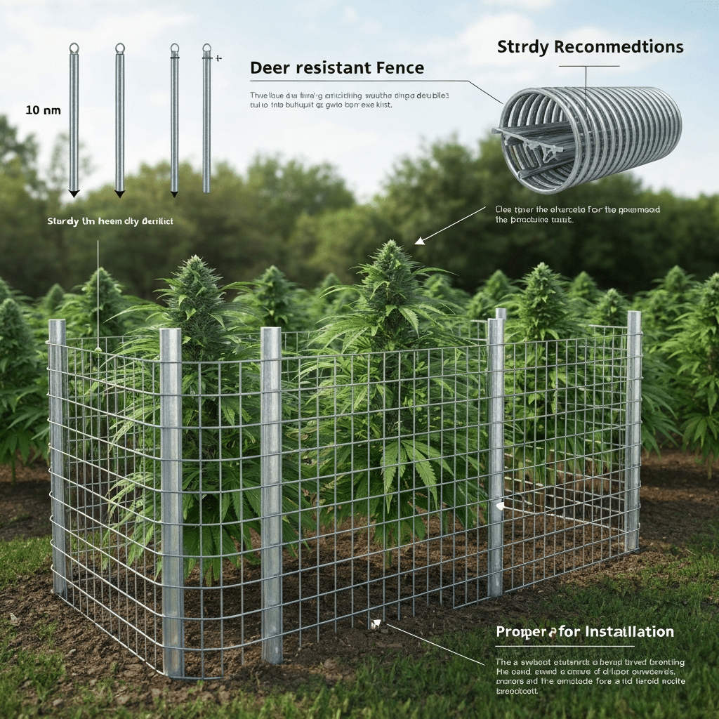 protect cannabis plants from deer